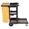 Rubbermaid Commercial Multi-Shelf Cleaning Cart, Three-Shelf, 20w x 45d x 38-1/4h, Black FG617388BLA - alternate 1